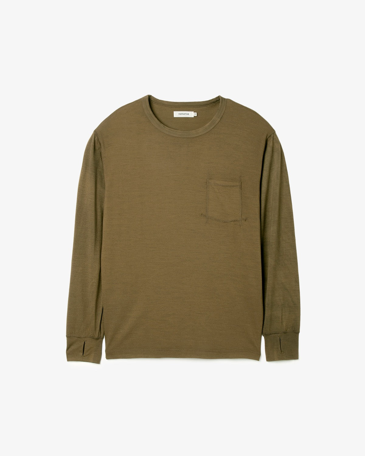 DWELLER L/S TEE MERINO WOOL OVERDYED