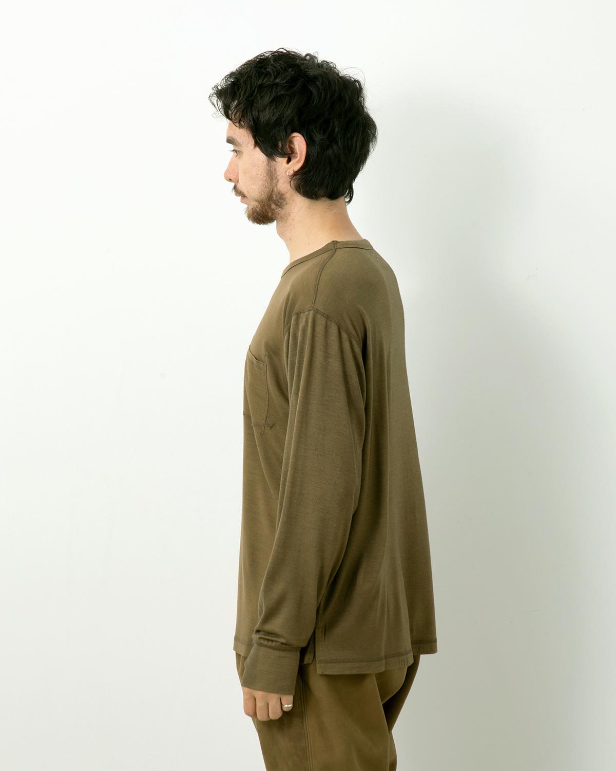 DWELLER L/S TEE MERINO WOOL OVERDYED
