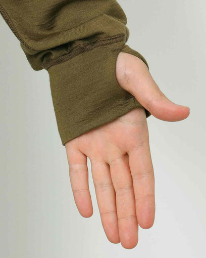 DWELLER L/S HENRY NECK TEE MERINO WOOL OVERDYED