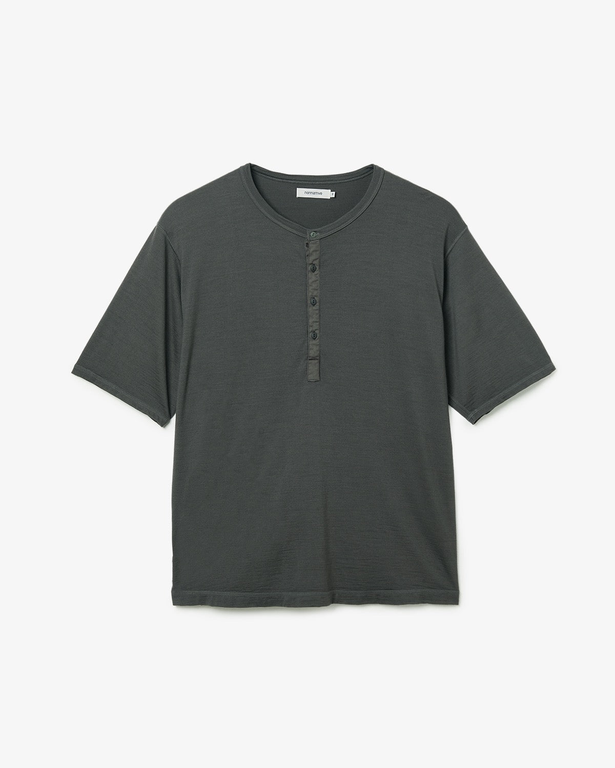 DWELLER S/S HENRY NECK TEE MERINO WOOL OVERDYED