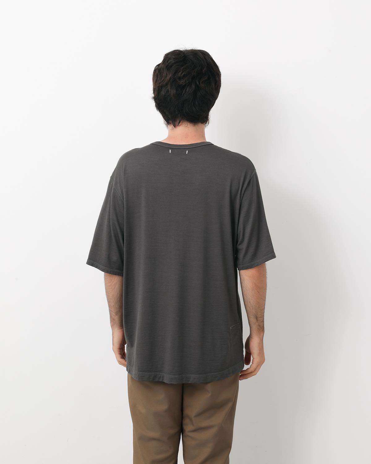 DWELLER S/S HENRY NECK TEE MERINO WOOL OVERDYED