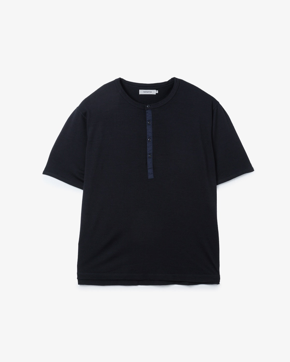 DWELLER S/S HENRY NECK TEE MERINO WOOL OVERDYED
