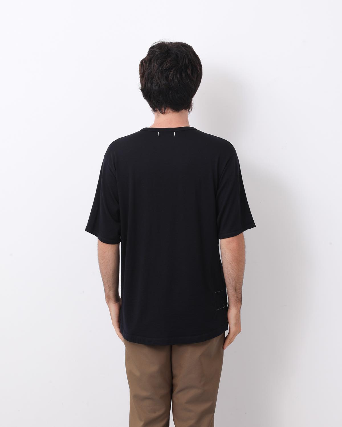 DWELLER S/S HENRY NECK TEE MERINO WOOL OVERDYED