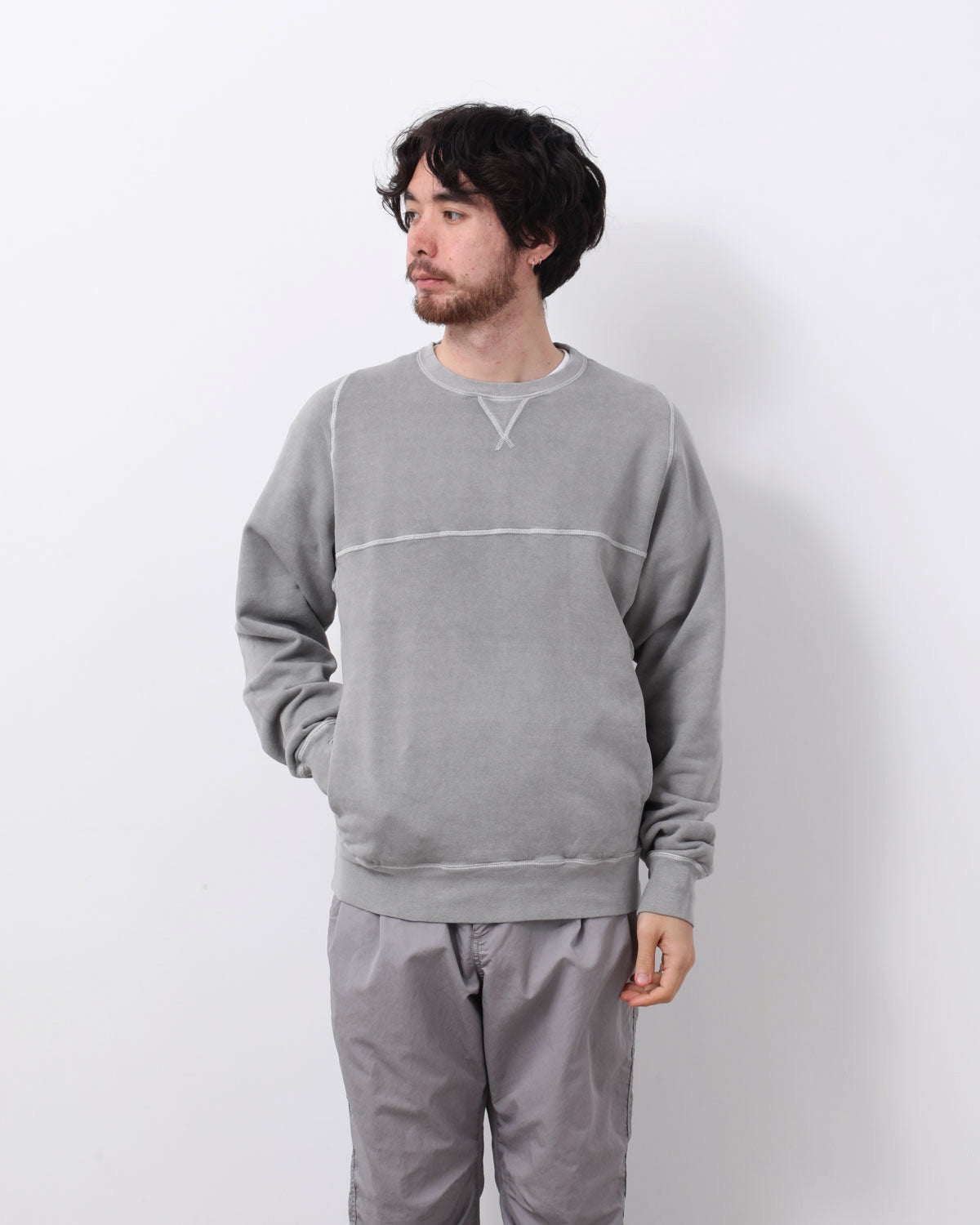 DWELLER CREW PULLOVER COTTON SWEAT PIGMENT DYE