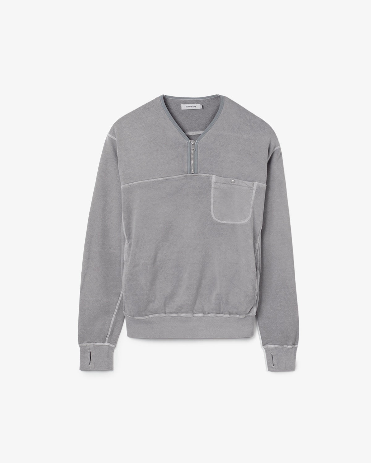 HIKER HALF ZIP PULLOVER COTTON SWEAT PIGMENT DYE