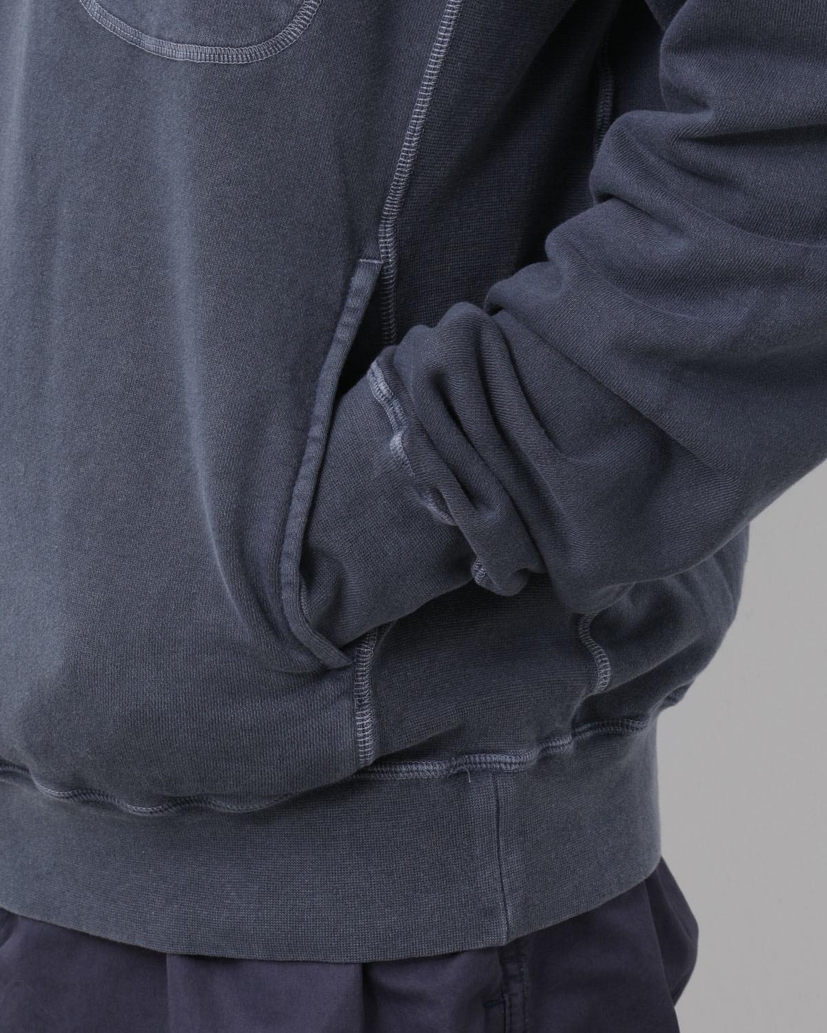 HIKER HALF ZIP PULLOVER COTTON SWEAT PIGMENT DYE