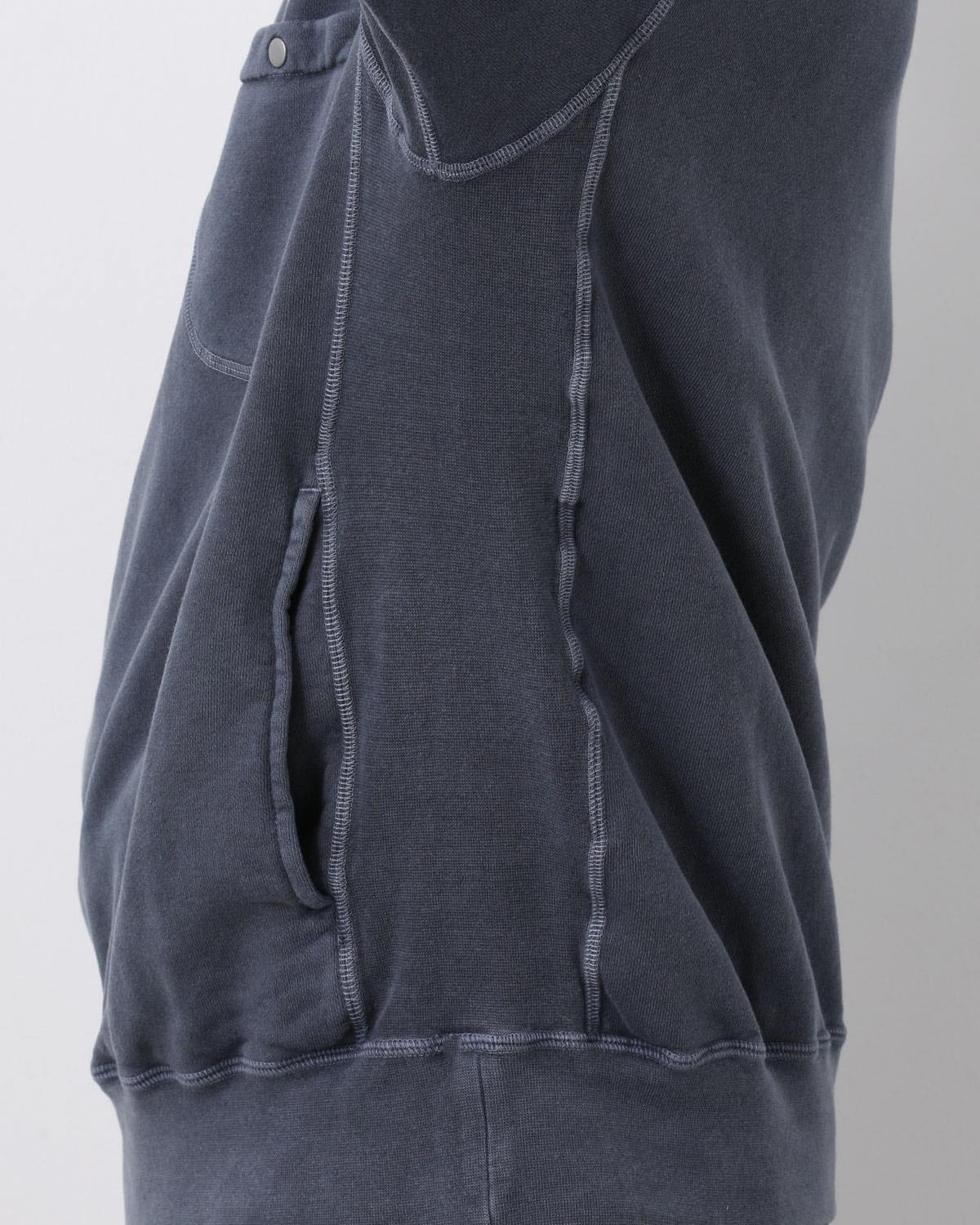 HIKER HALF ZIP PULLOVER COTTON SWEAT PIGMENT DYE