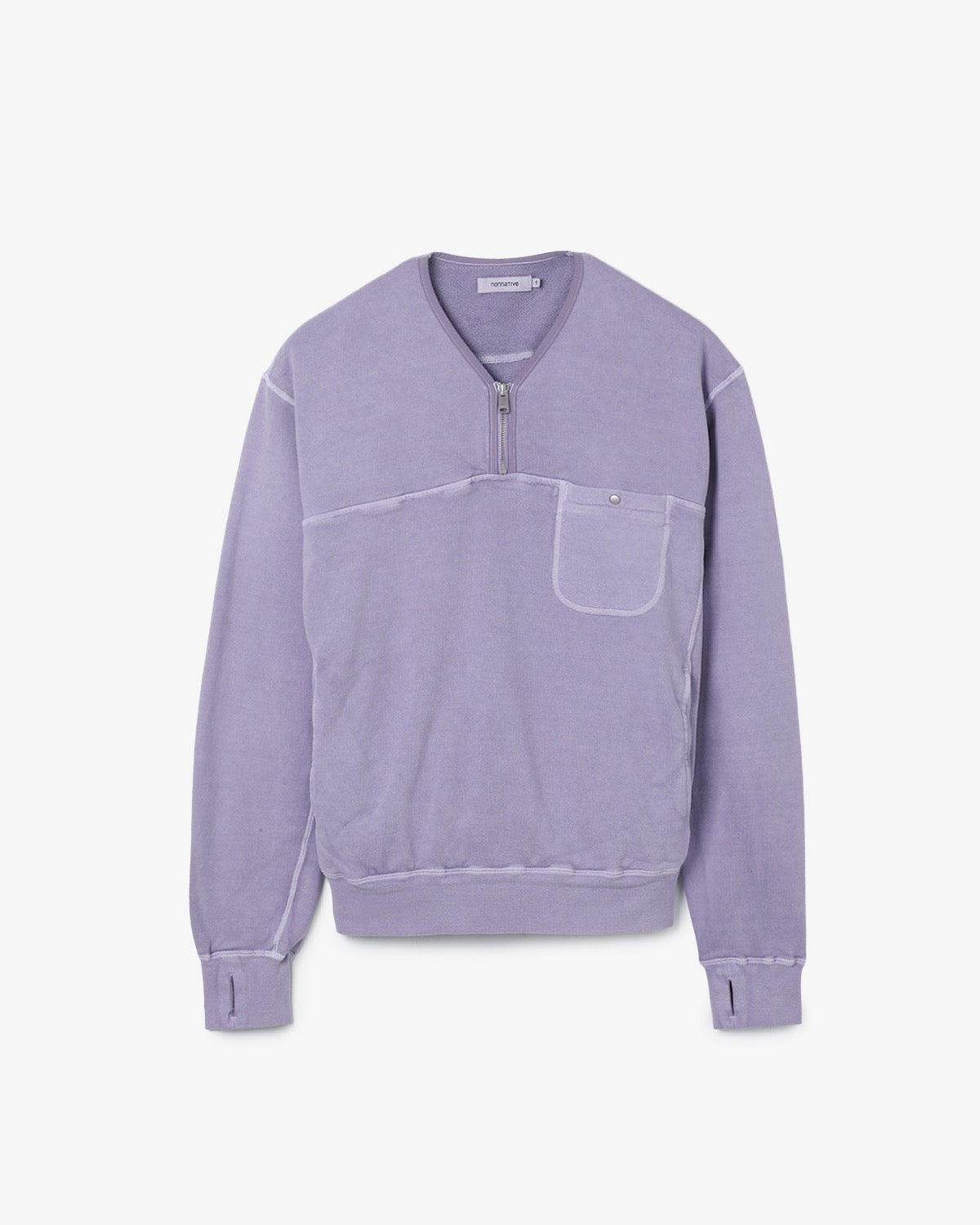 HIKER HALF ZIP PULLOVER COTTON SWEAT PIGMENT DYE