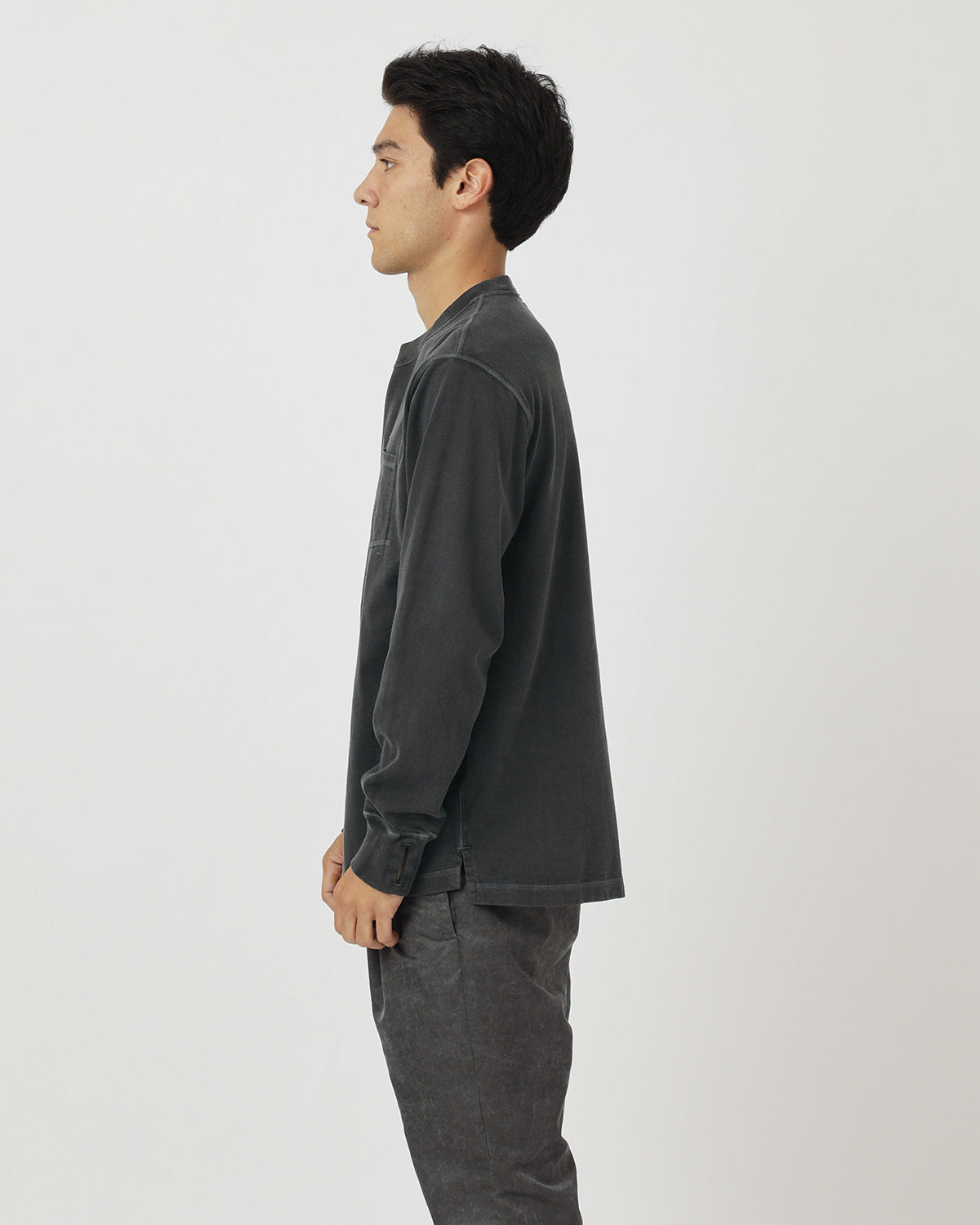 DWELLER L/S TEE COTTON JERSEY PIGMENT DYE