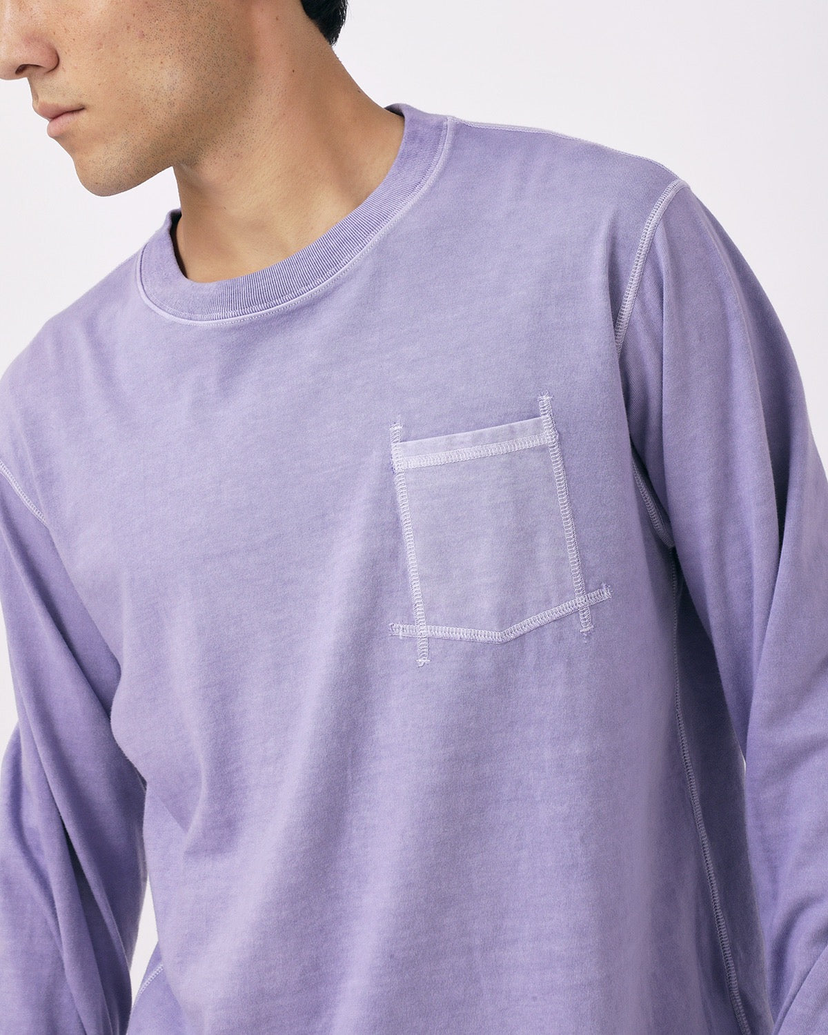 DWELLER L/S TEE COTTON JERSEY PIGMENT DYE