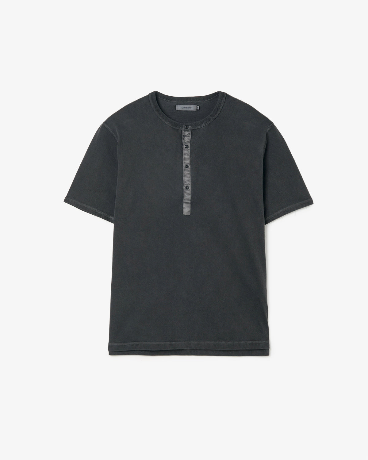 DWELLER S/S HENRY NECK TEE COTTON JERSEY PIGMENT DYE