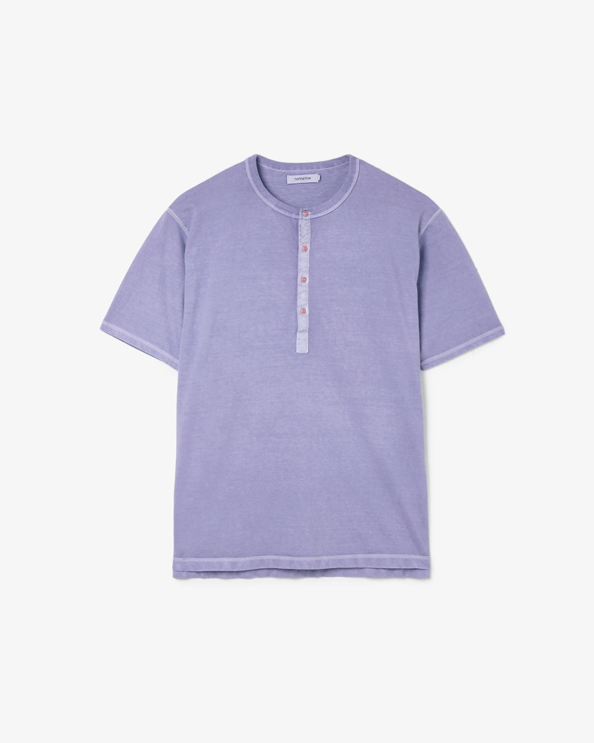 DWELLER S/S HENRY NECK TEE COTTON JERSEY PIGMENT DYE