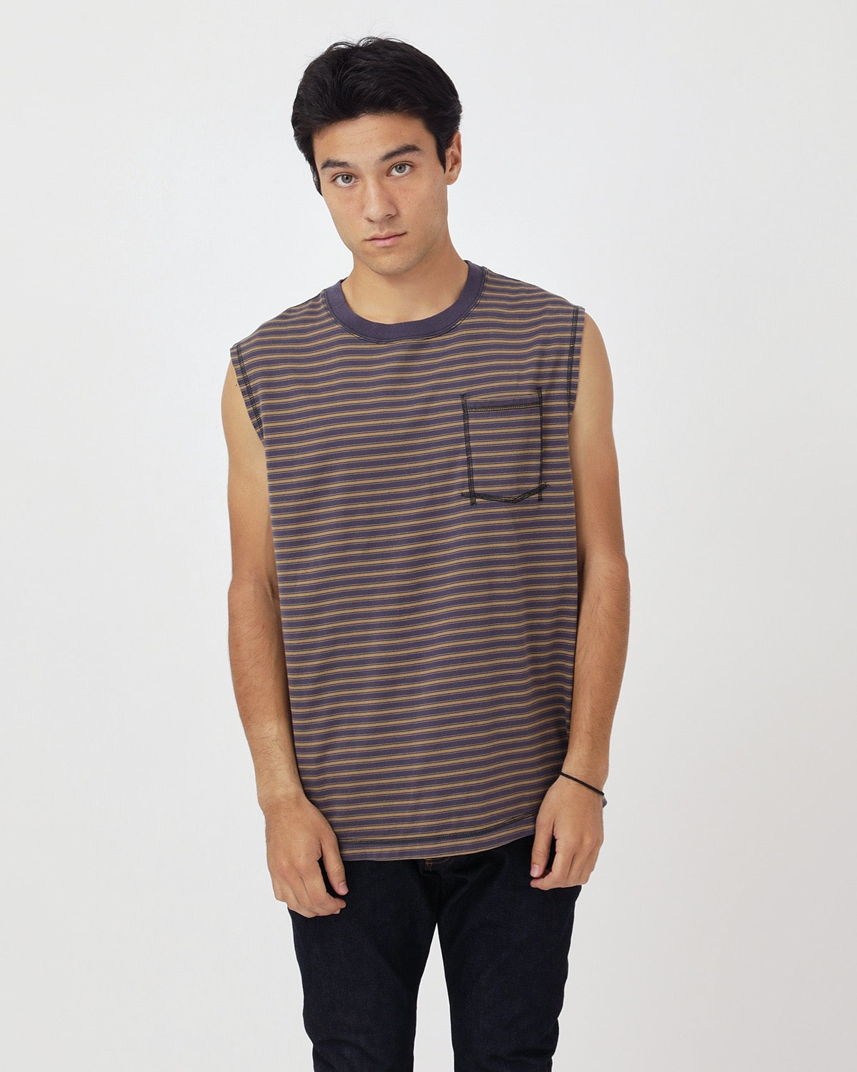 DWELLER N/S TEE COTTON JERSEY BORDER