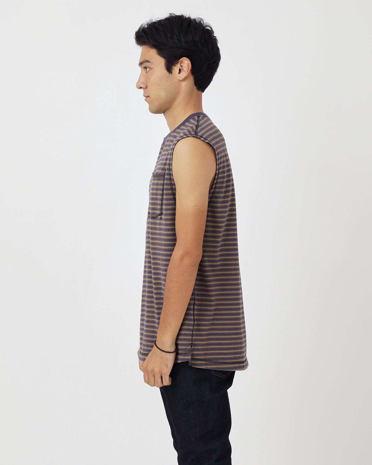 DWELLER N/S TEE COTTON JERSEY BORDER
