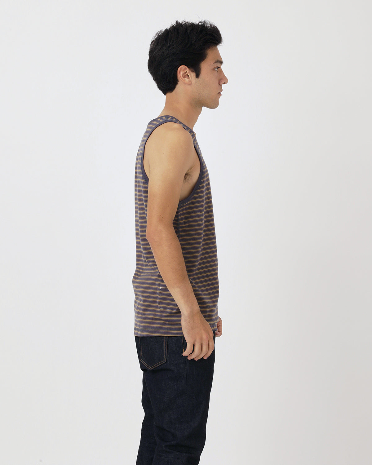 DWELLER TANK TOP COTTON JERSEY BORDER