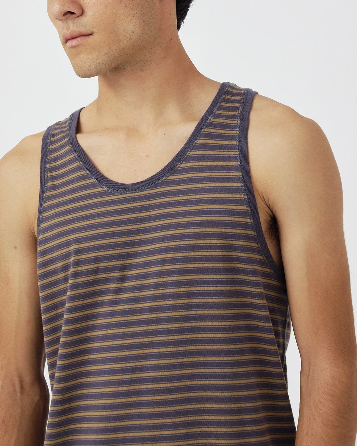 DWELLER TANK TOP COTTON JERSEY BORDER