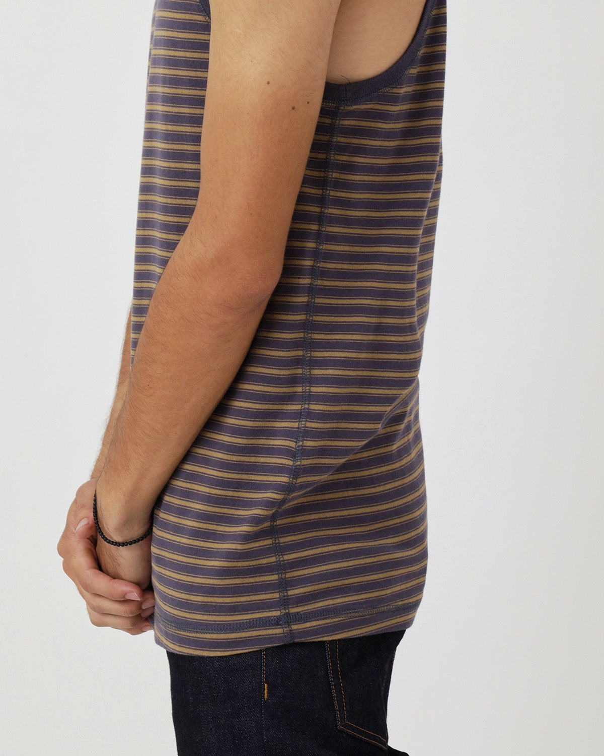 DWELLER TANK TOP COTTON JERSEY BORDER