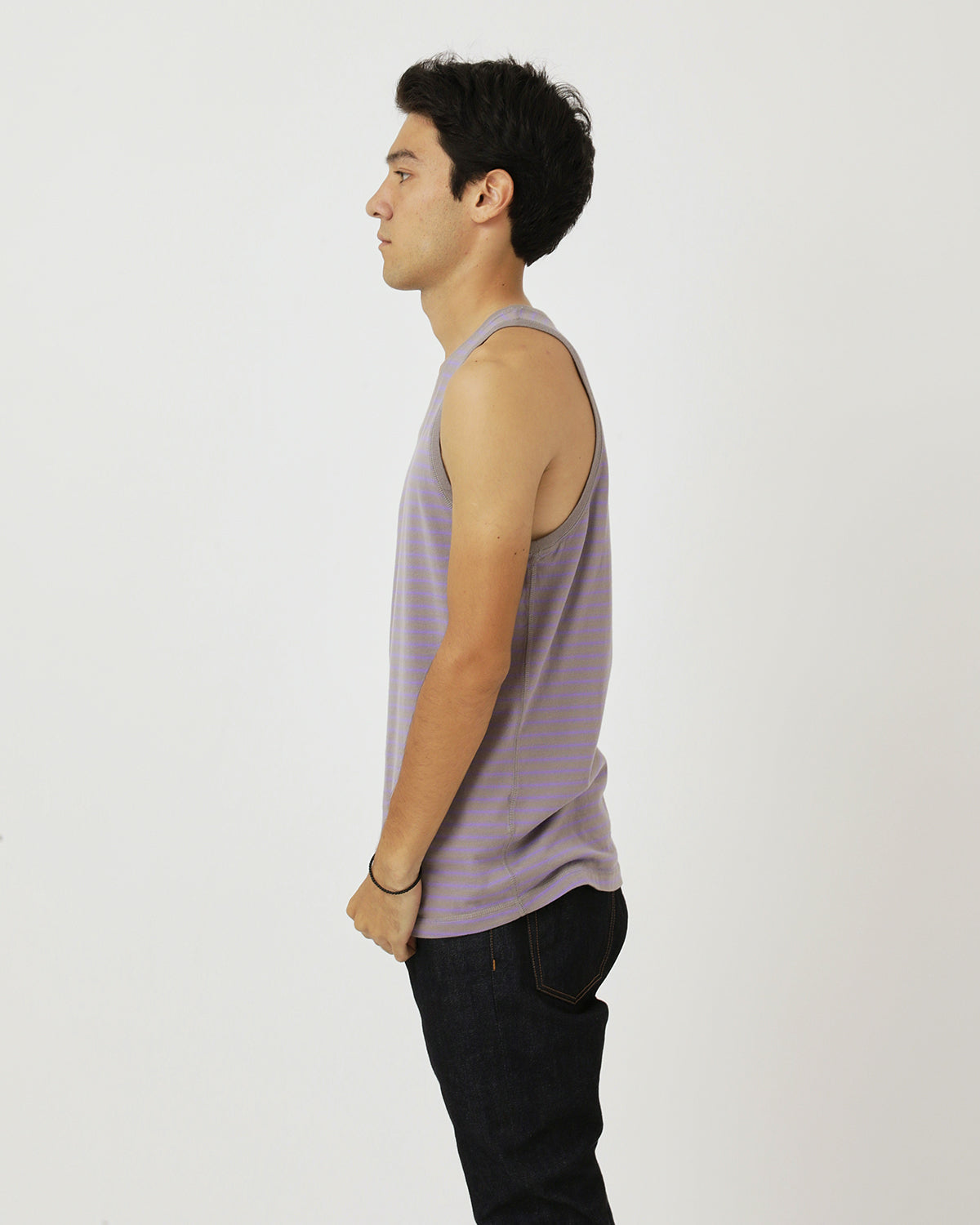 DWELLER TANK TOP COTTON JERSEY BORDER