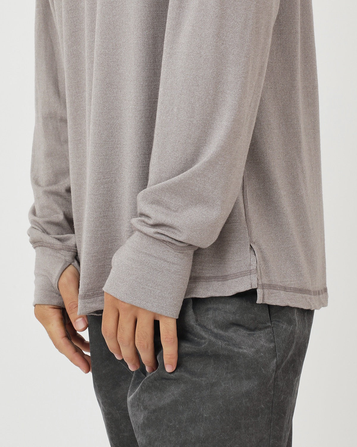 DWELLER L/S TEE MERINO WOOL OVERDYED