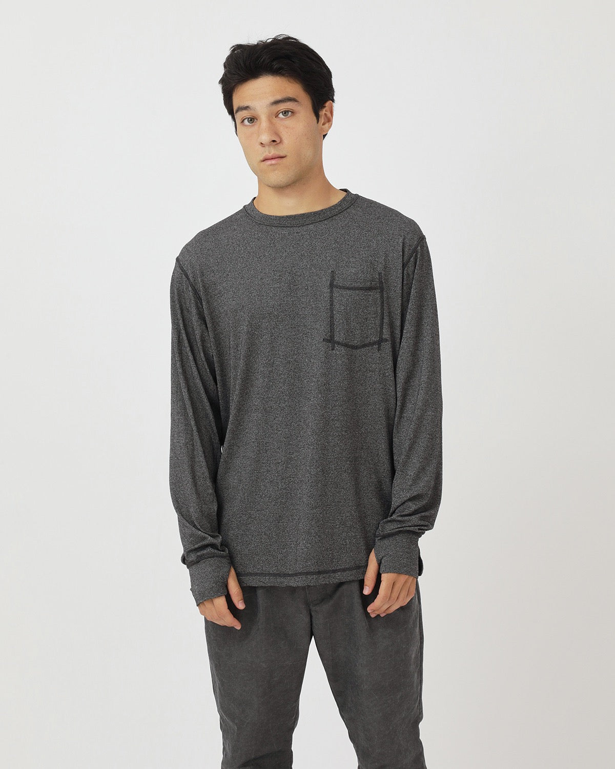DWELLER L/S TEE MERINO WOOL OVERDYED