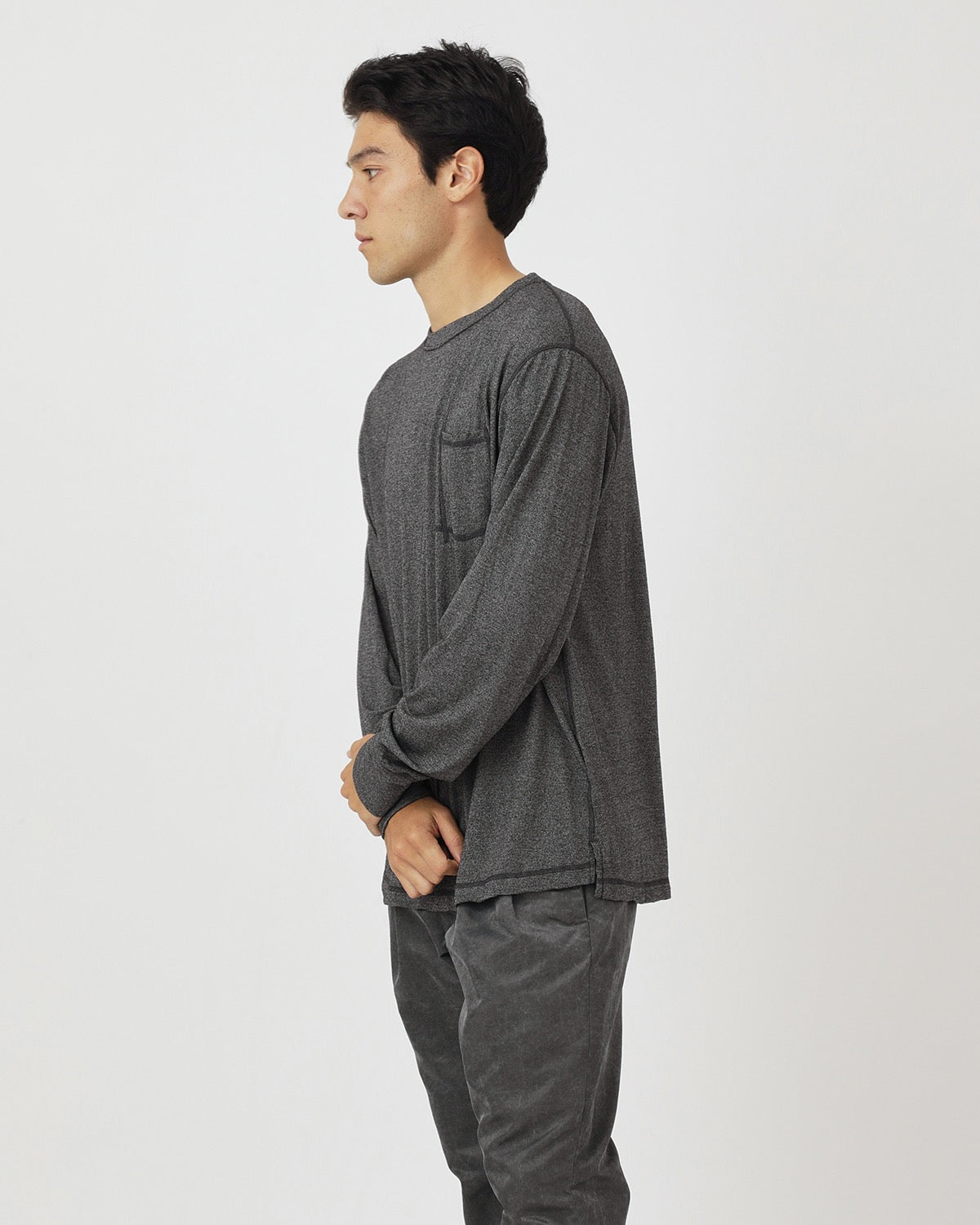 DWELLER L/S TEE MERINO WOOL OVERDYED