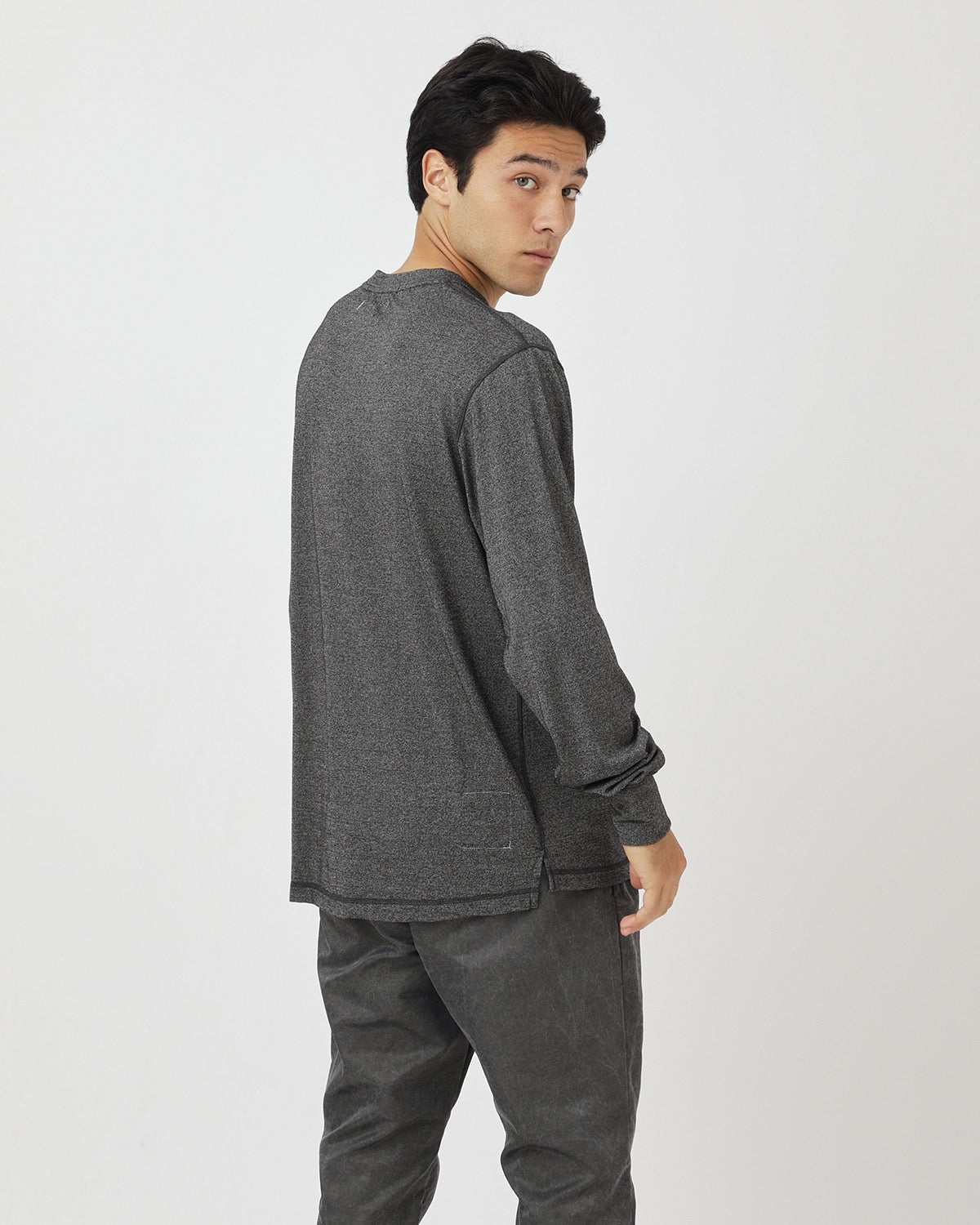 DWELLER L/S TEE MERINO WOOL OVERDYED