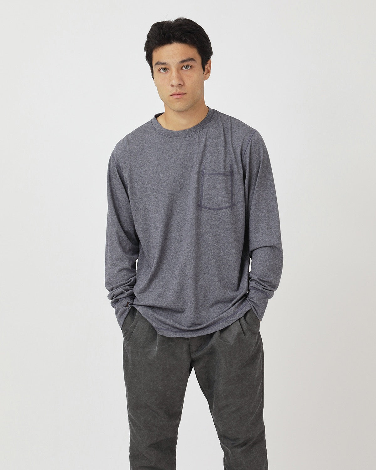 DWELLER L/S TEE MERINO WOOL OVERDYED