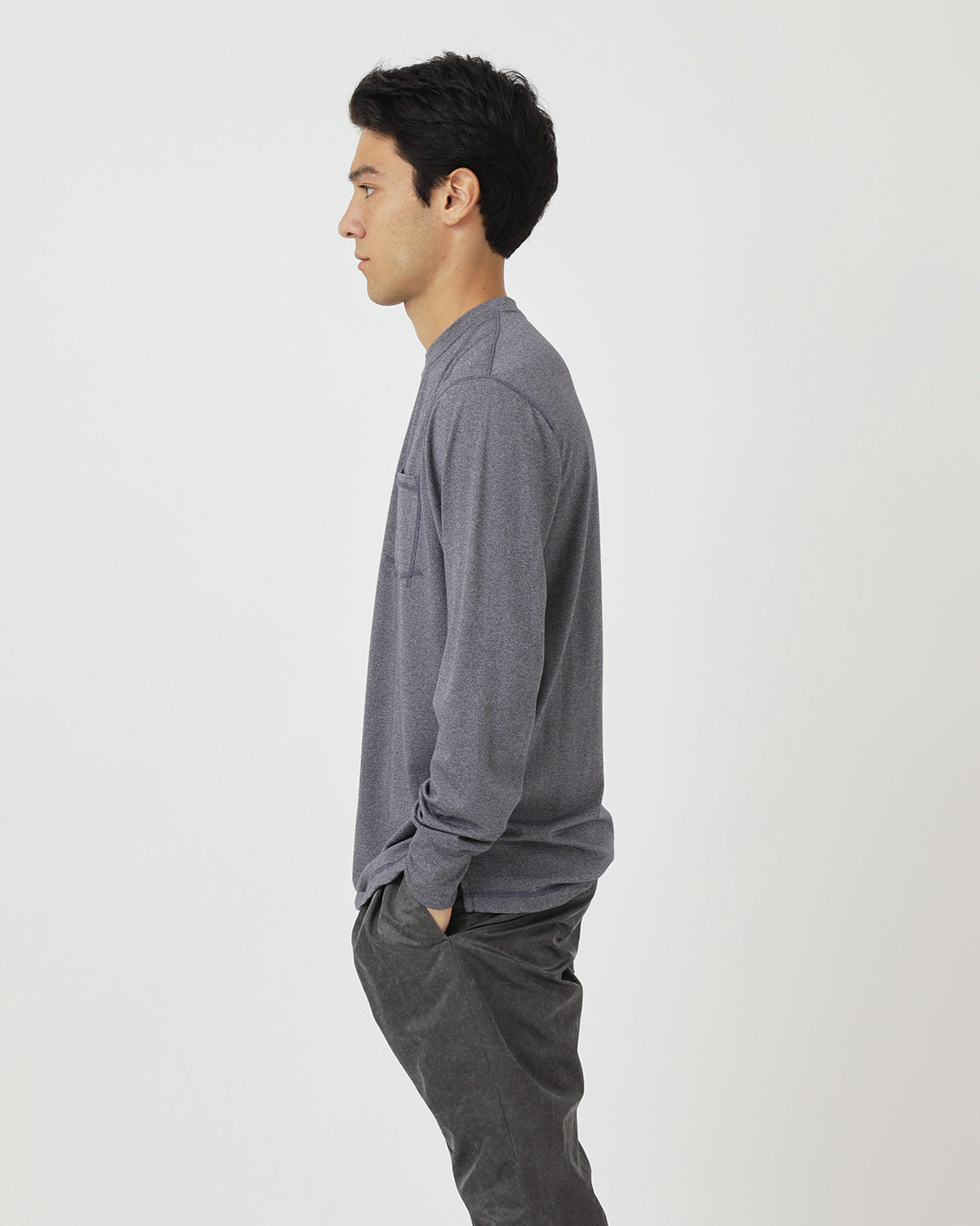 DWELLER L/S TEE MERINO WOOL OVERDYED