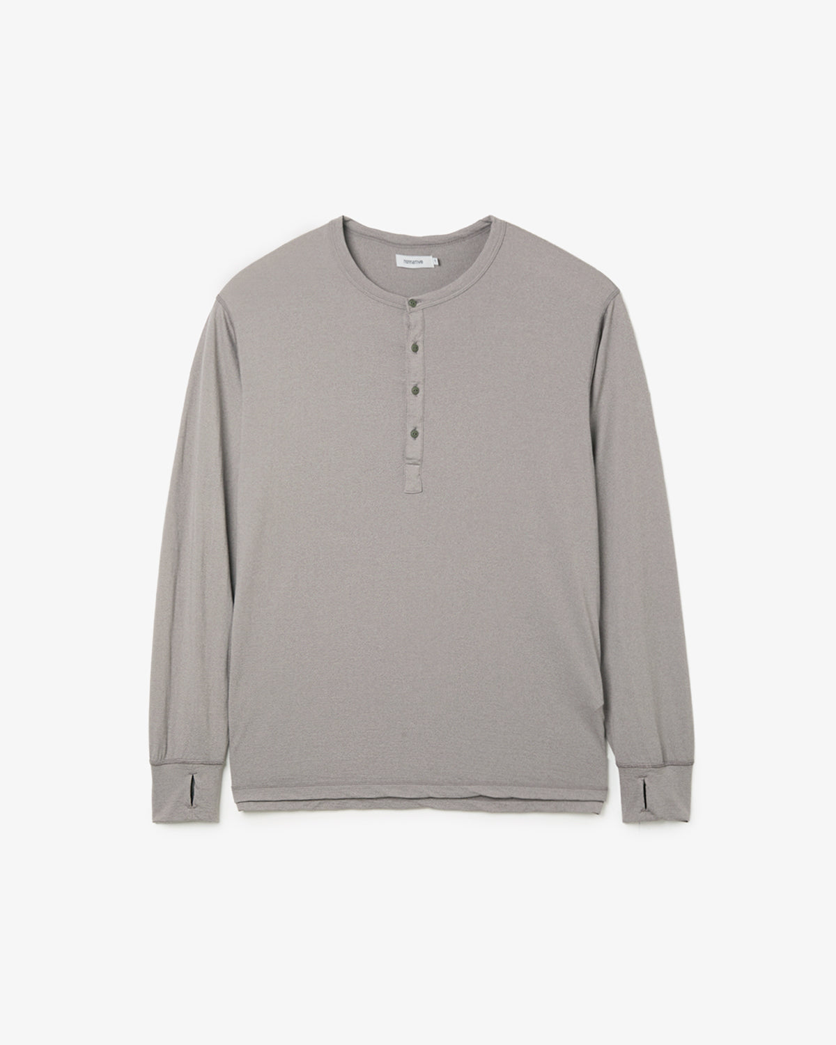 DWELLER L/S HENRY NECK TEE MERINO WOOL OVERDYED