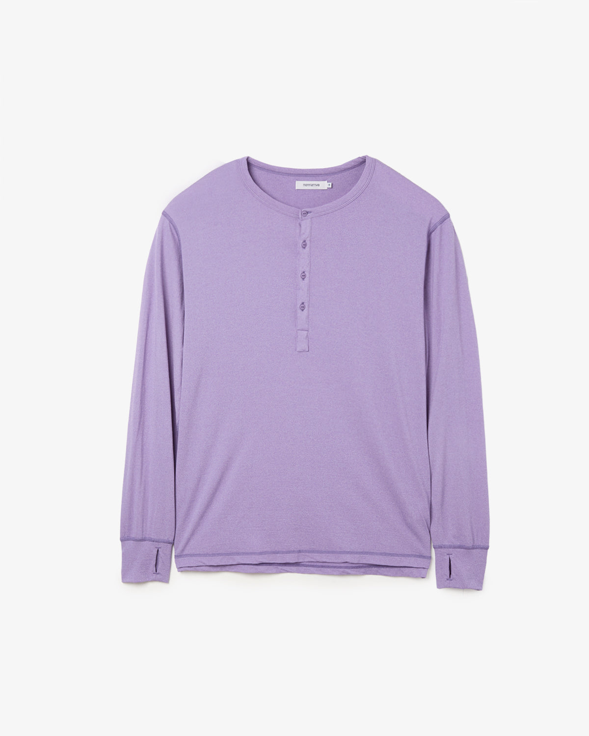 DWELLER L/S HENRY NECK TEE MERINO WOOL OVERDYED