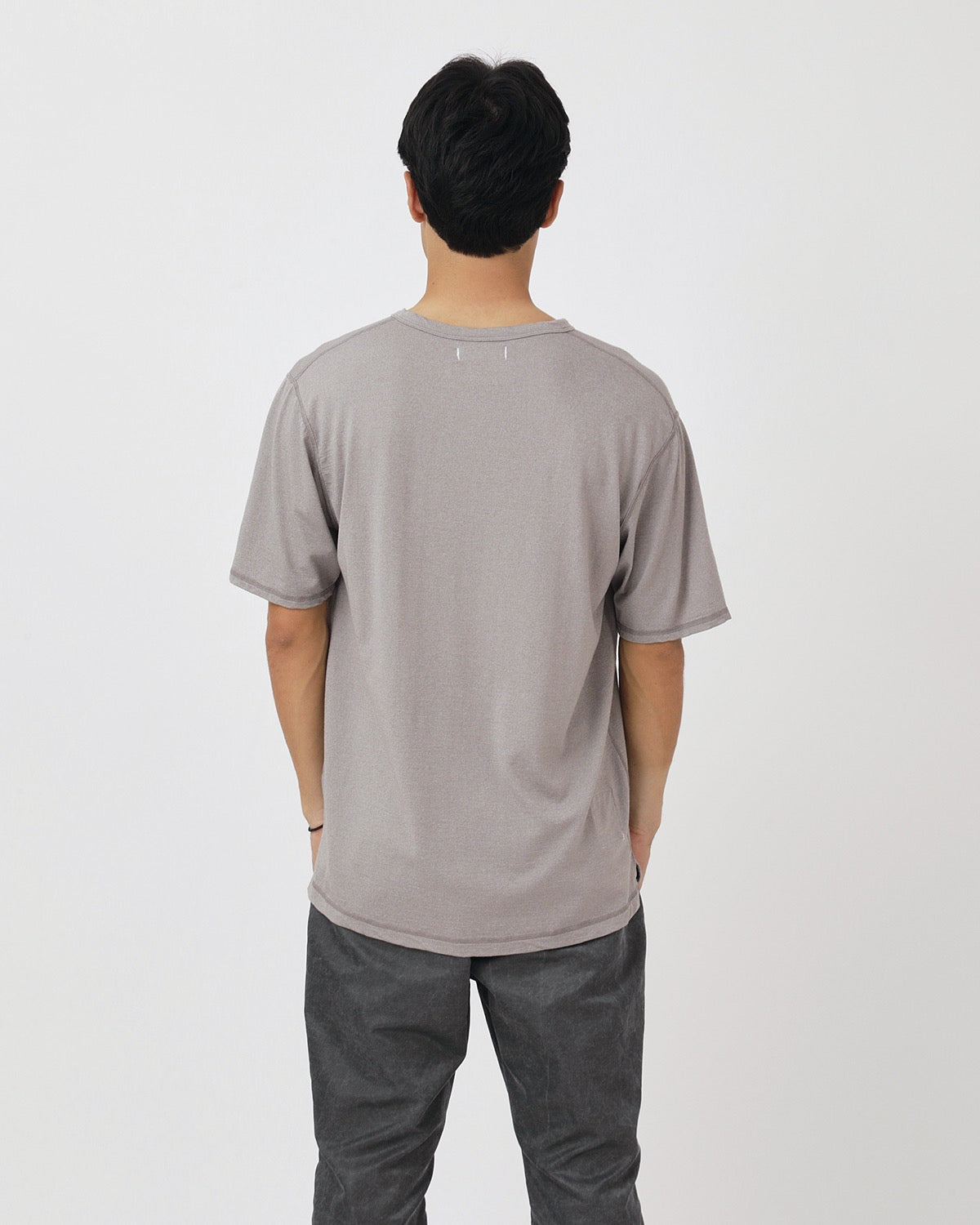 DWELLER S/S HENRY NECK TEE MERINO WOOL OVERDYED