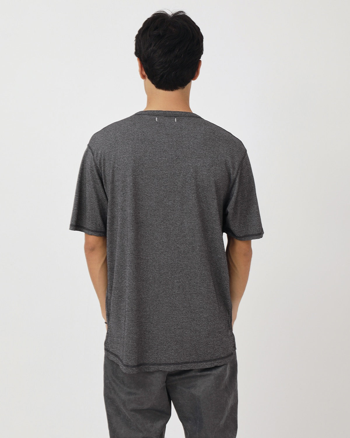 DWELLER S/S HENRY NECK TEE MERINO WOOL OVERDYED