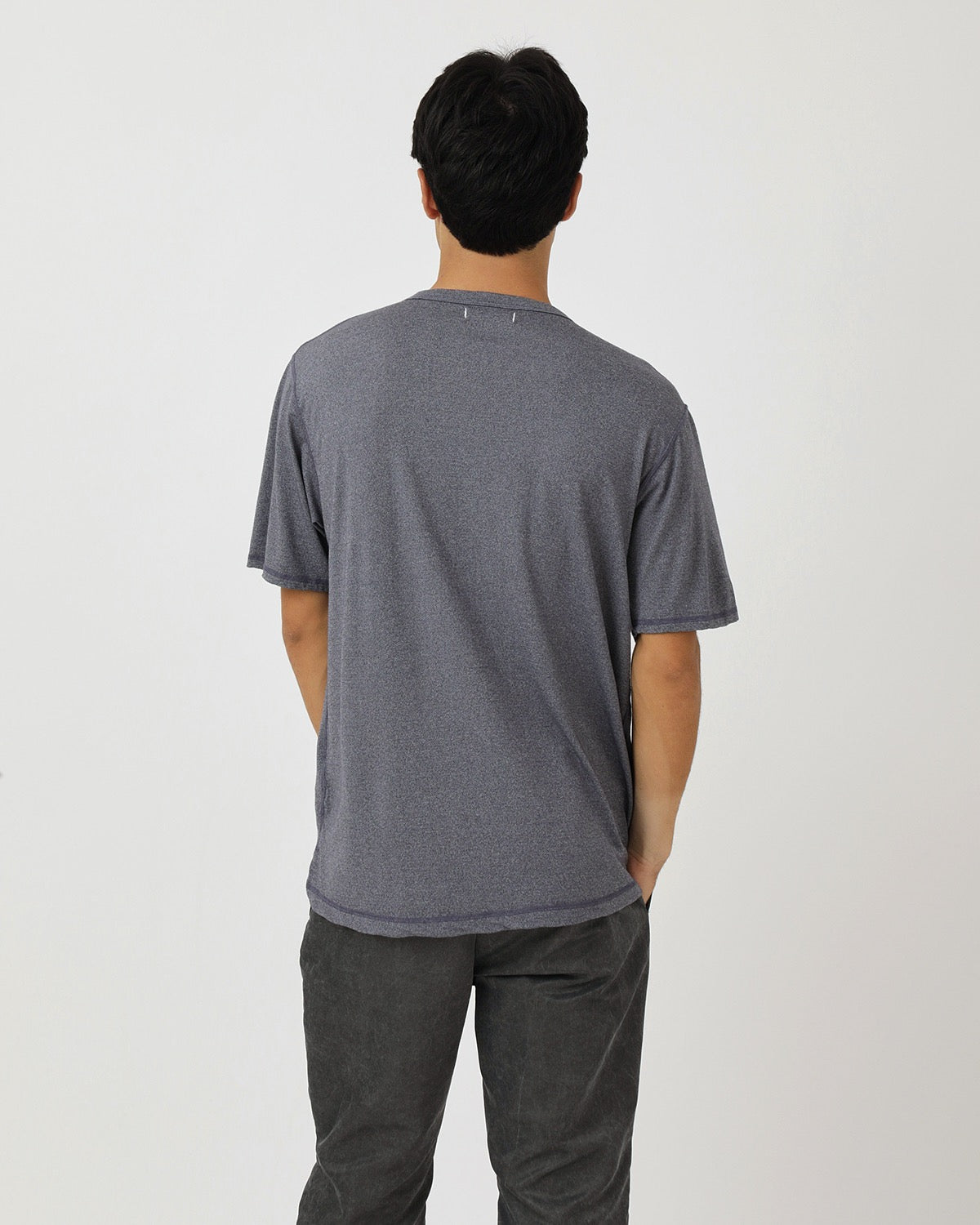 DWELLER S/S HENRY NECK TEE MERINO WOOL OVERDYED
