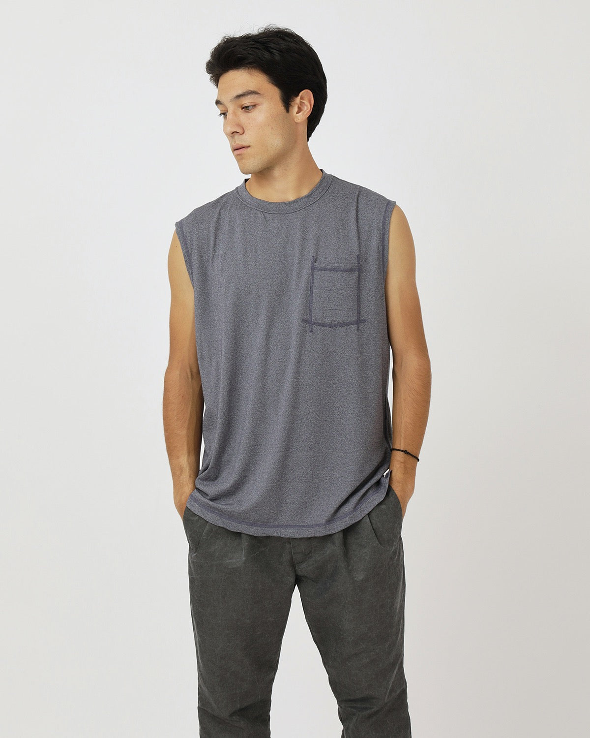 DWELLER N/S TEE MERINO WOOL OVERDYED