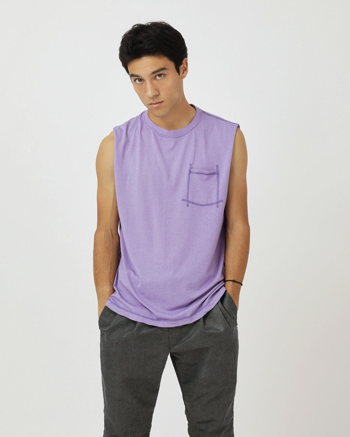 DWELLER N/S TEE MERINO WOOL OVERDYED