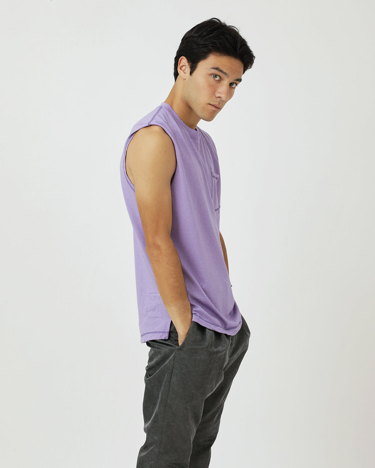 DWELLER N/S TEE MERINO WOOL OVERDYED