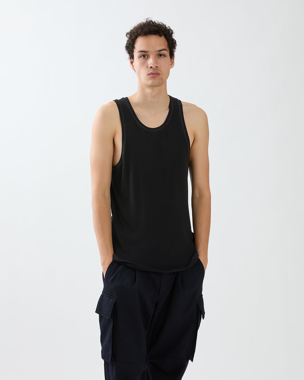 COACH TANK TOP TENCEL CASHMERE SILK RIB