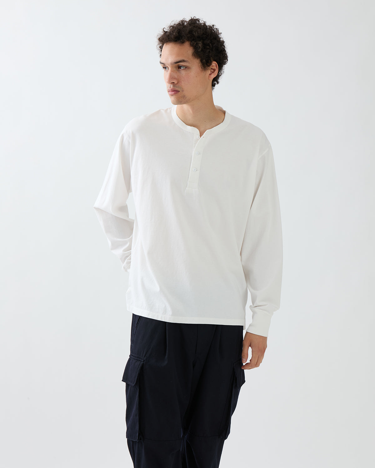 TROOPER L/S HENRY NECK TEE COTTON JERSEY