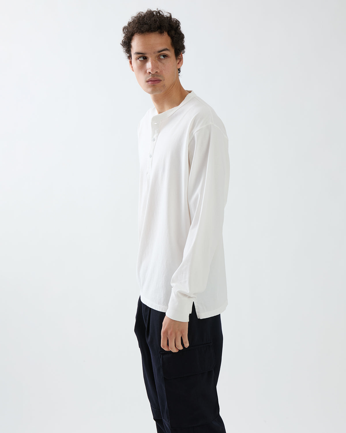 TROOPER L/S HENRY NECK TEE COTTON JERSEY