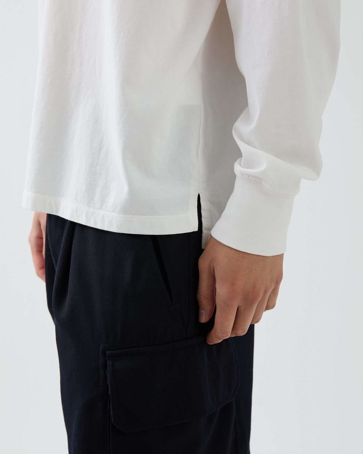 TROOPER L/S HENRY NECK TEE COTTON JERSEY