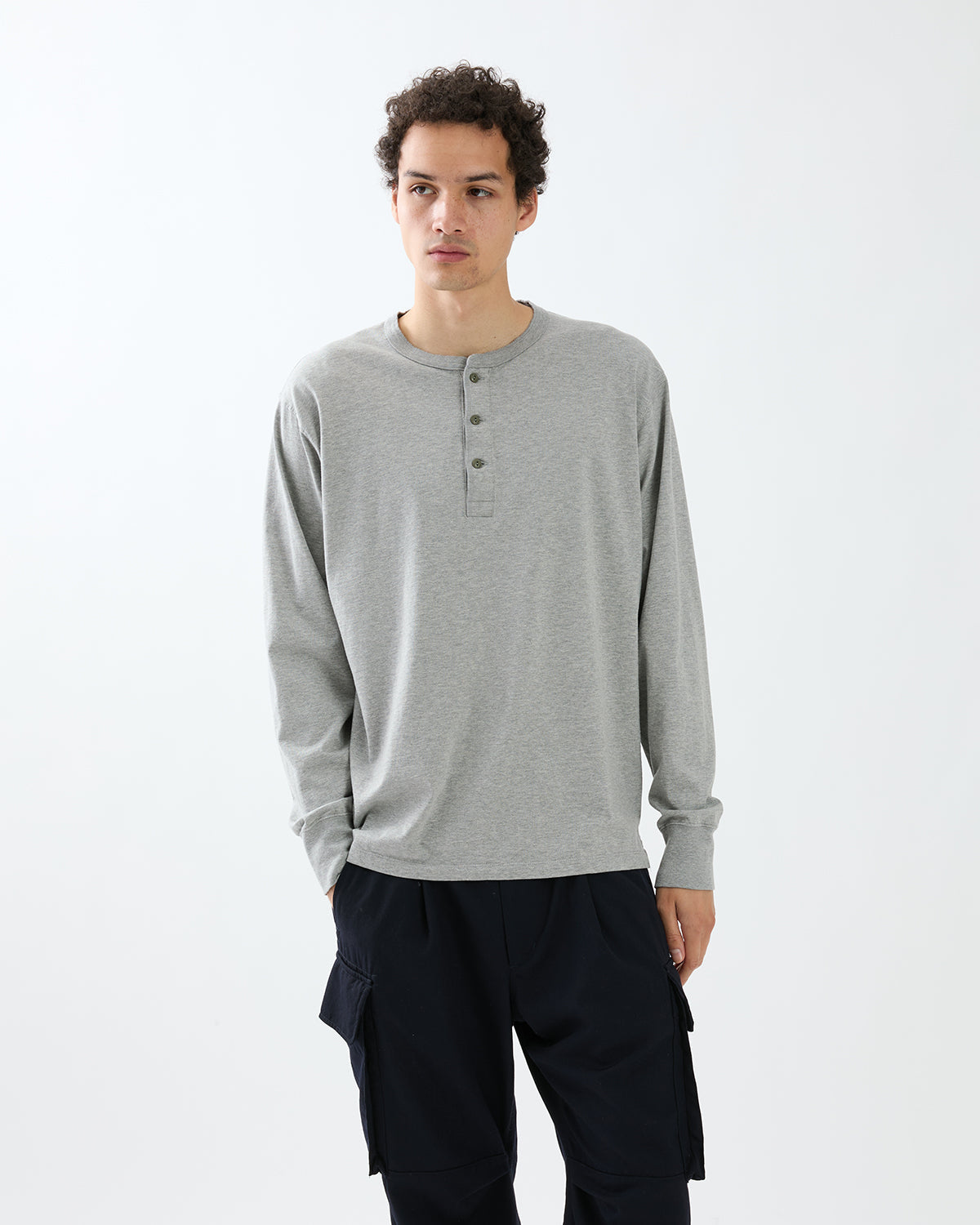 TROOPER L/S HENRY NECK TEE COTTON JERSEY