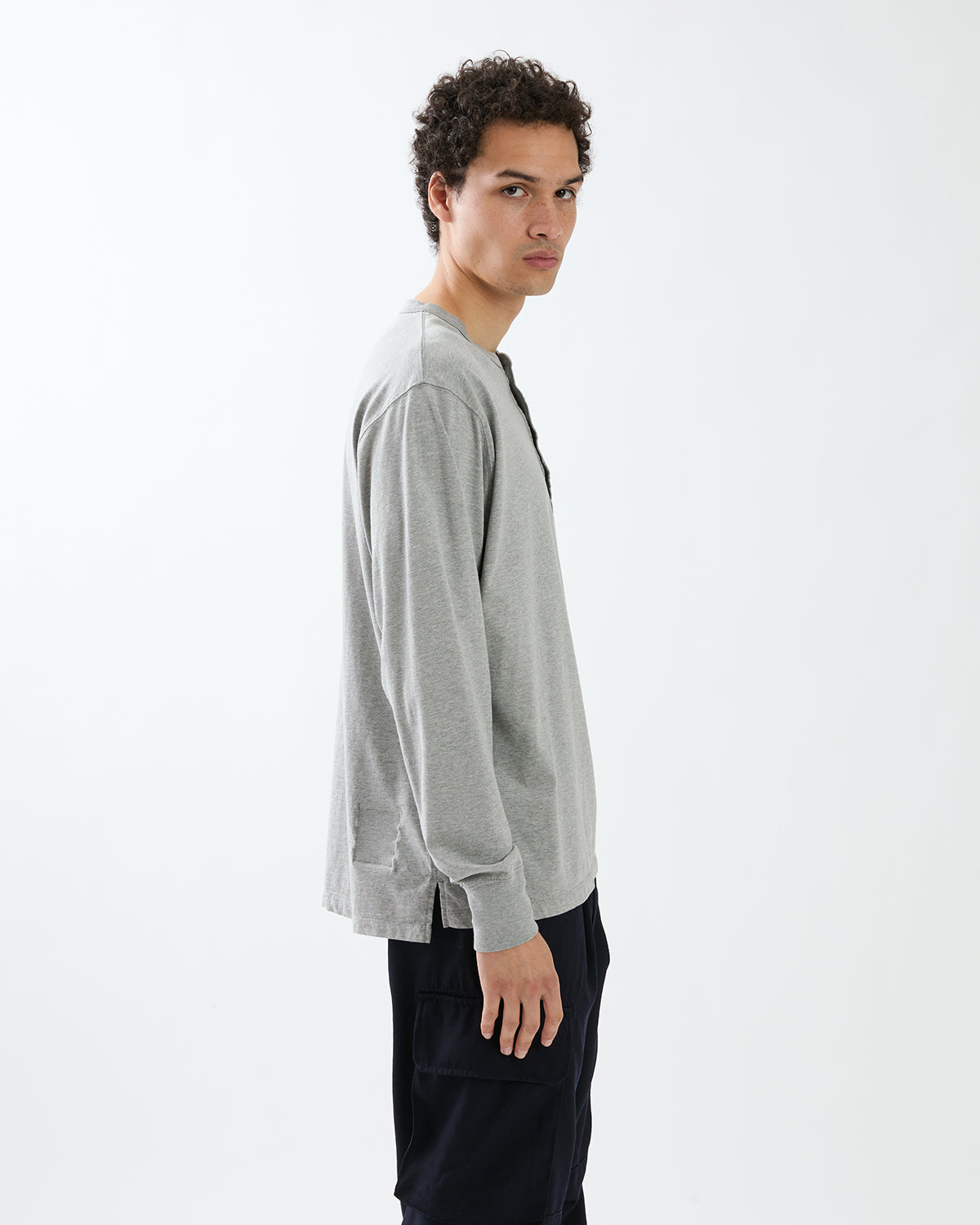 TROOPER L/S HENRY NECK TEE COTTON JERSEY
