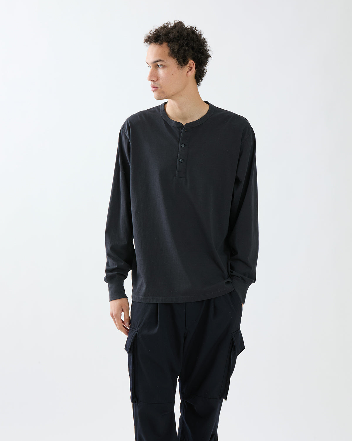 TROOPER L/S HENRY NECK TEE COTTON JERSEY