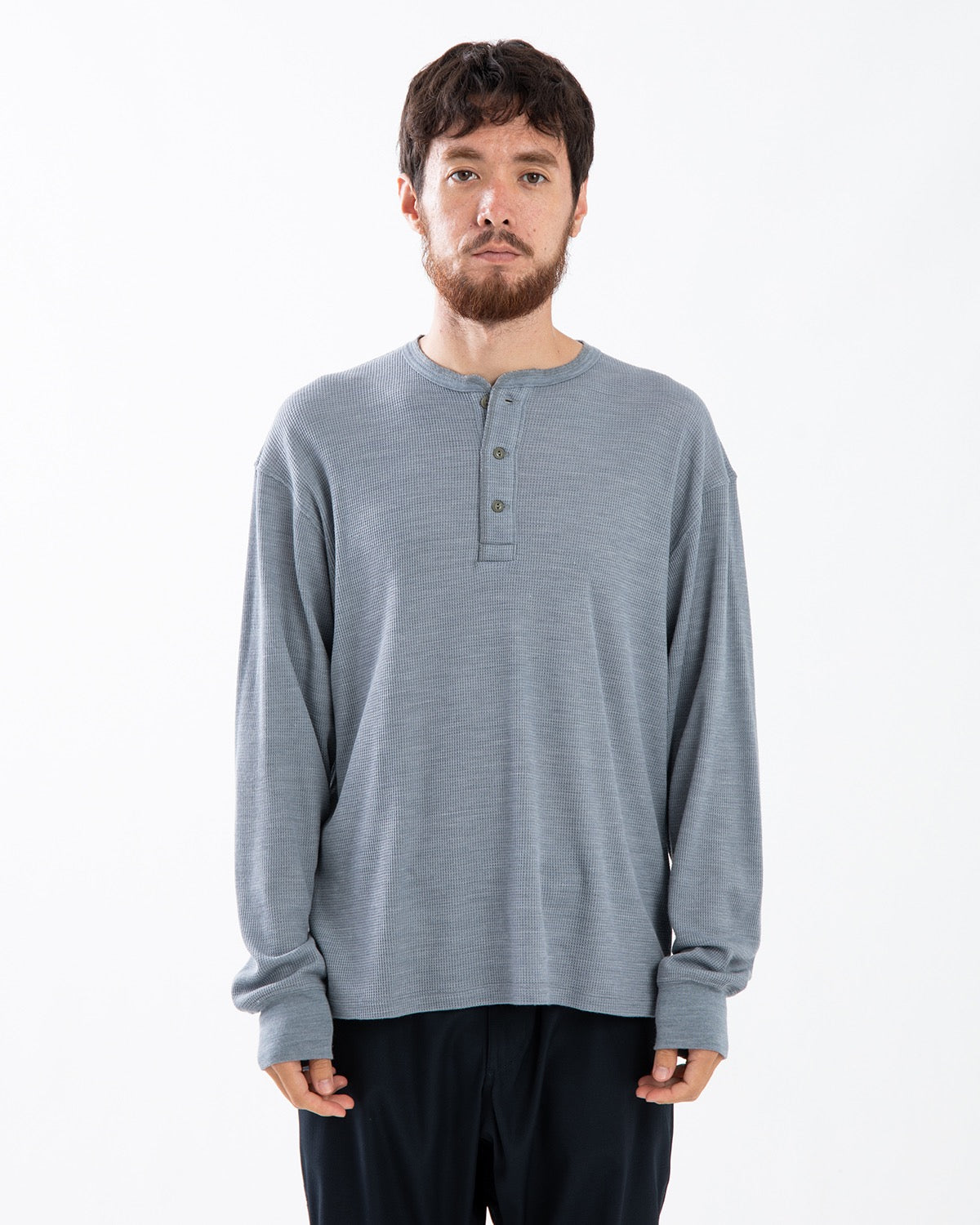 TROOPER L/S HENRY NECK TEE MERINO WOOL POLY THERMAL