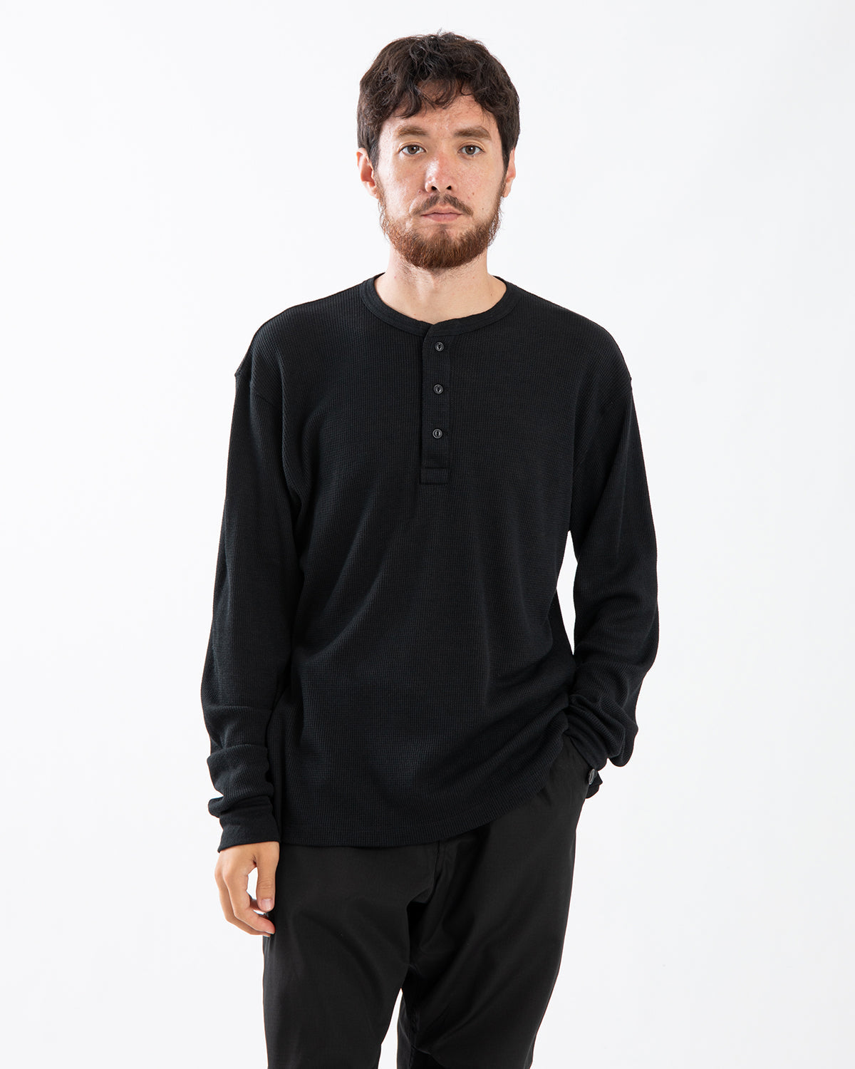 TROOPER L/S HENRY NECK TEE MERINO WOOL POLY THERMAL