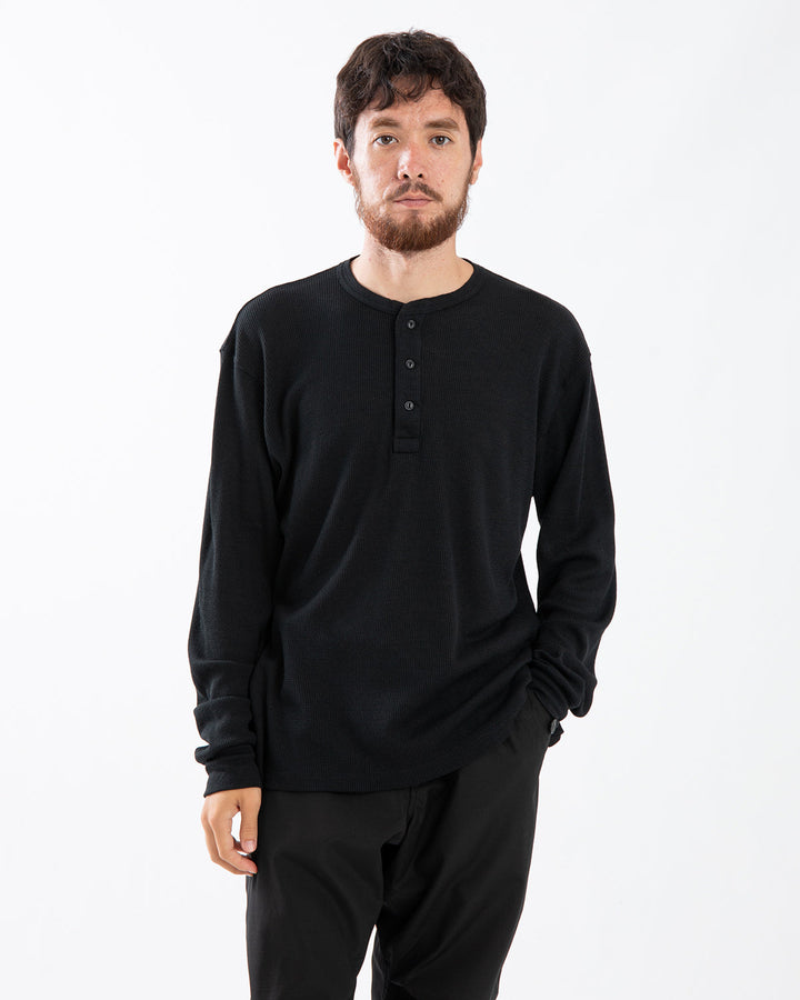 TROOPER L/S HENRY NECK TEE MERINO WOOL POLY THERMAL
