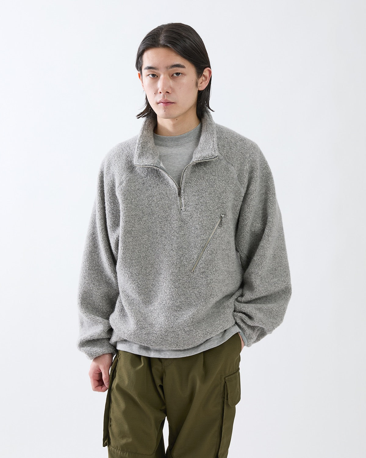 HIKER HALF ZIP PULLOVER WOOL POLY NYLON PILE