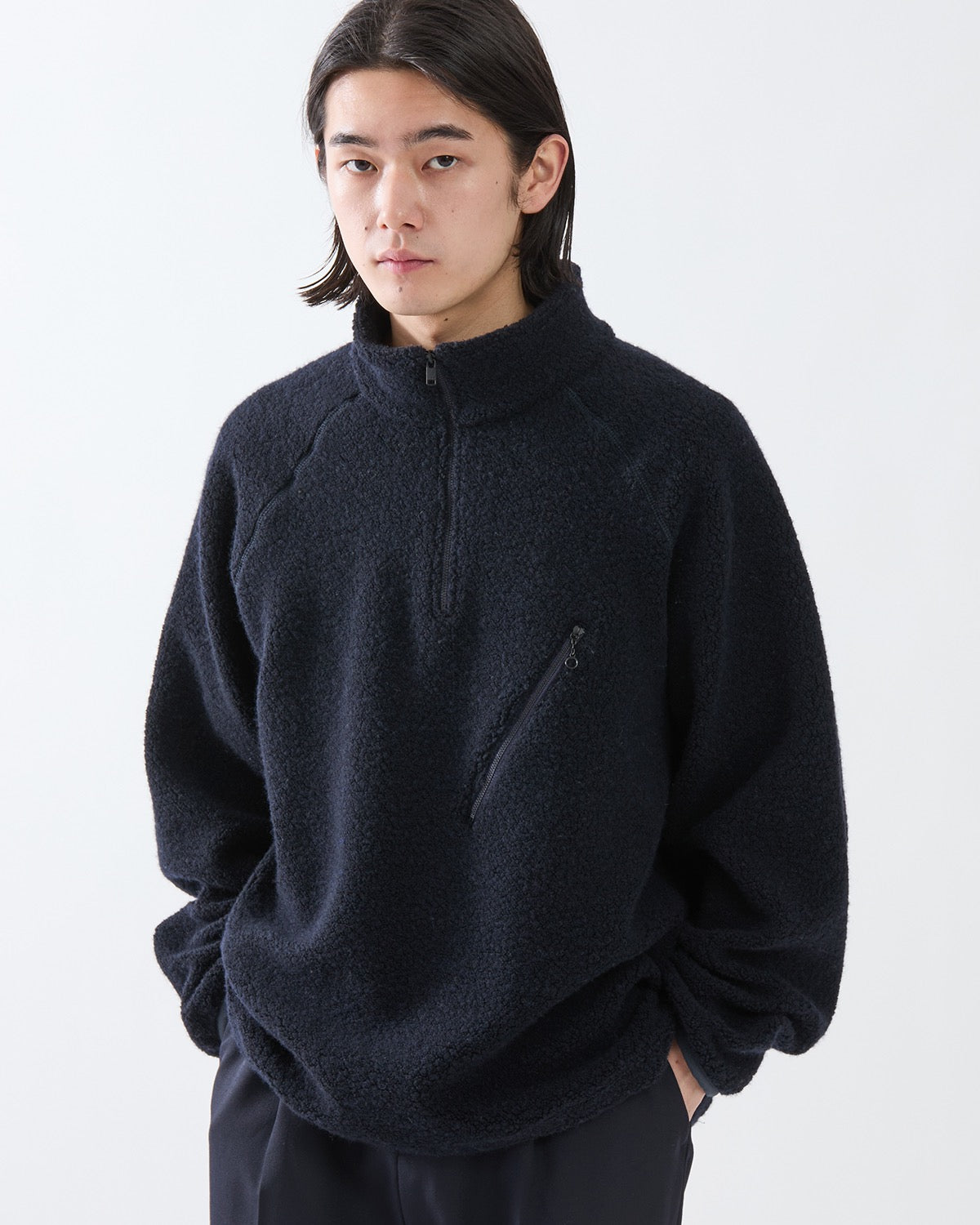 HIKER HALF ZIP PULLOVER WOOL POLY NYLON PILE