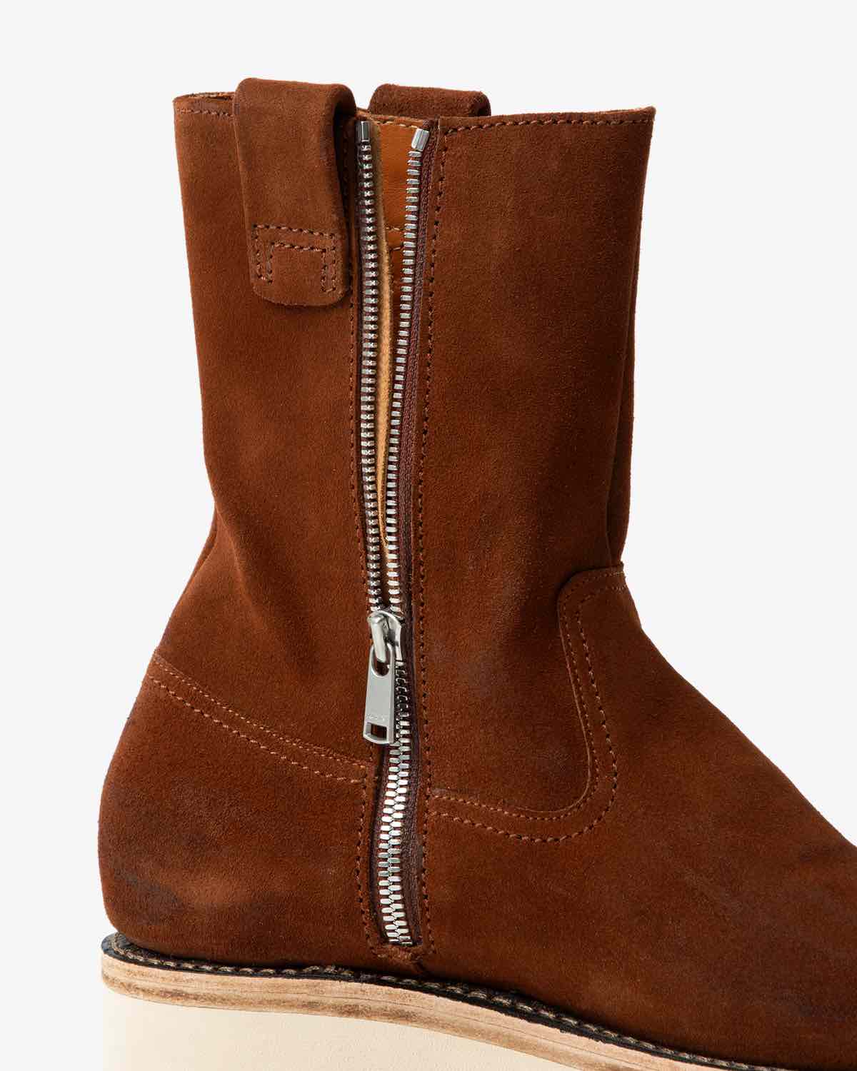 WORKER ZIP UP BOOTS COW LEATHER