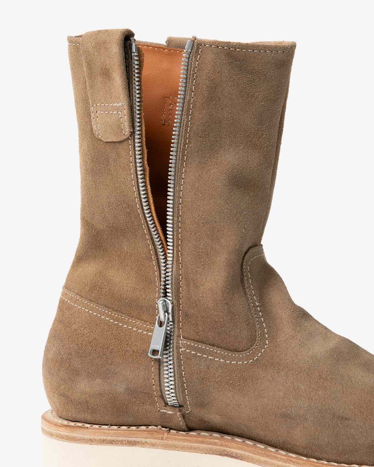 WORKER ZIP UP BOOTS COW LEATHER